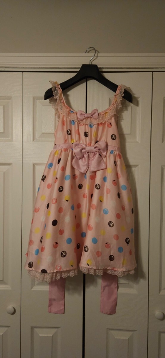 Polka Dot Chocolate JSK, Angelic Pretty, 0p ~ 4p size, Pink Polka Dot Chocolate JSK, Angelic Pretty, 0p ~ 4p size, Pink