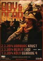 Boy & Bear - Southern Sun, Tour 2014 | Konzertplakat | Poster