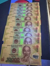 10 X Vietnam 10000 Dong CIRCULATED Currency, Polymer Mixed Yrs 2023, P 119