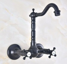 Wall Mount Oil Rubbed Brass Swivel Kitchen Bathroom Sink Faucet Mixer Tap 2nf469