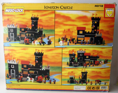 RARE VINTAGE 80'S MEGO LOCK 4018 MEDIEVAL KINSTON CASTLE 621 PCS