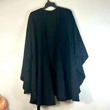 Artesian Textile Alpaca Black Cape Plus Size