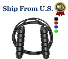 Tangle-Free Adjustable Steel Foam Handles Jump Rope Workout Gym for Adult & Kid