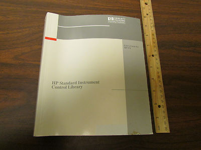 HP Standard Instrument Control Library For HP-UX Manual E2091-90007 | eBay