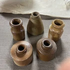 Lot of 5 Antique vintage stoneware ink bottles