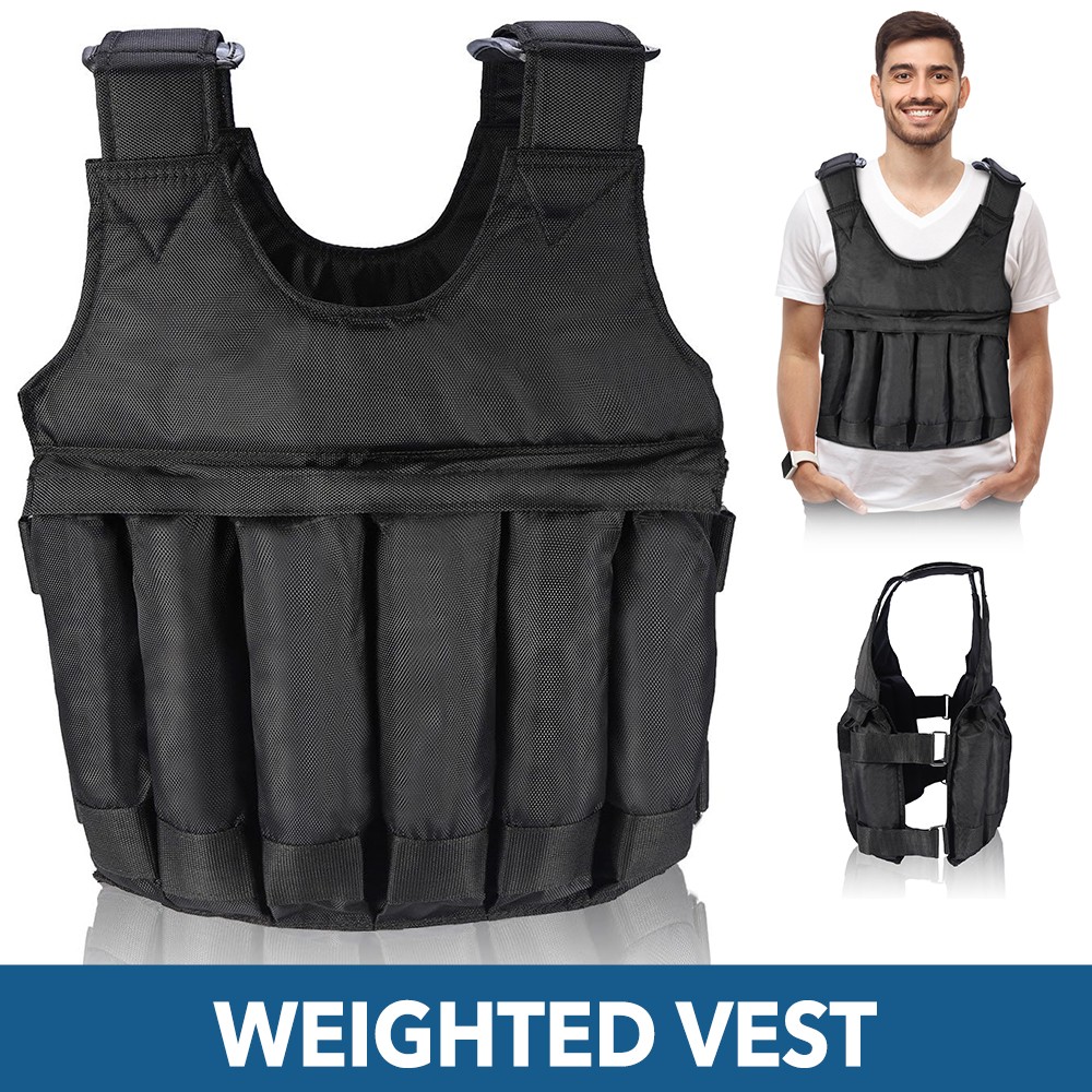 50kg Adjustable Weighted Vest Loss Exercise Running Gym Training