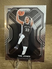 2020-21 Panini Prizm #291 Tre Jones Rookie Card San Antonio Spurs. rookie card picture