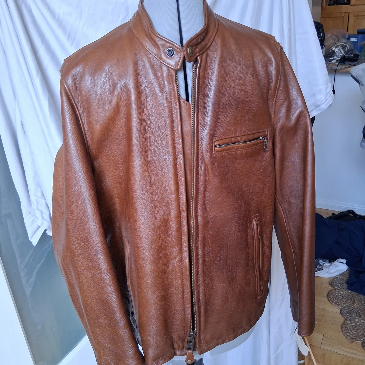 Schott Cafe Racer Jacket In Men's Coats & Jackets for sale | eBay