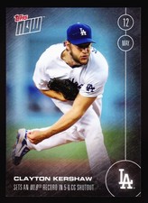 Los Angeles Dodgers Clayton Kershaw 13 K's Shuts Out Mets 5-0 2016 TOPPS NOW #71