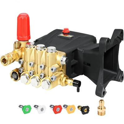 #ad Pressure Washer Pump 3600 4400 PSI Max 4.4 GPM 1 inch Shaft Horizontal Tripl... $328.10