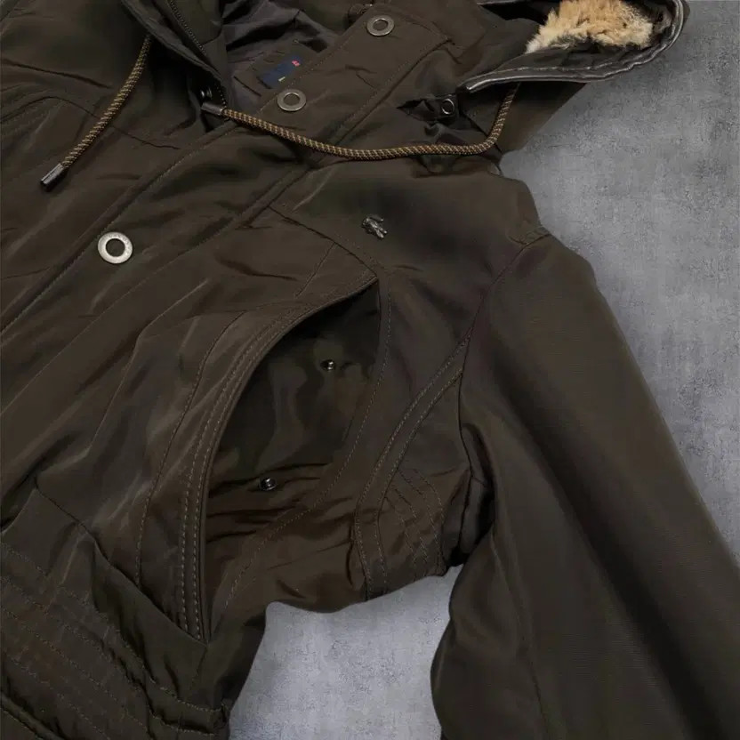 Lacoste Deep Brown Fur Hoodie Field Jacket 95 thumbnail 7