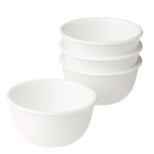 Winter Frost White 12 oz Glass Rice Bowl (Set...