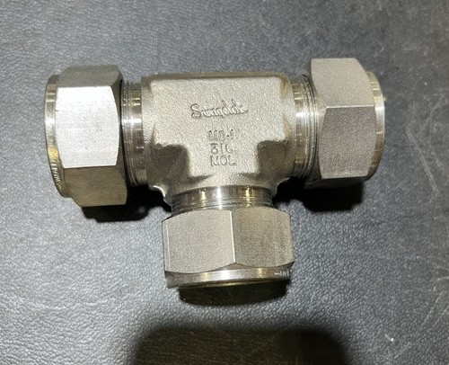 Swagelok SS-1610-3 1" Stainless Steel Union Tee Tube Fitting