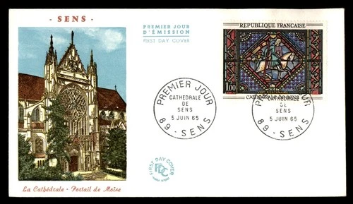 Mayfairstamps France FDC 1965 Stained Glass Cathedral Sens First Day Cover aax_5