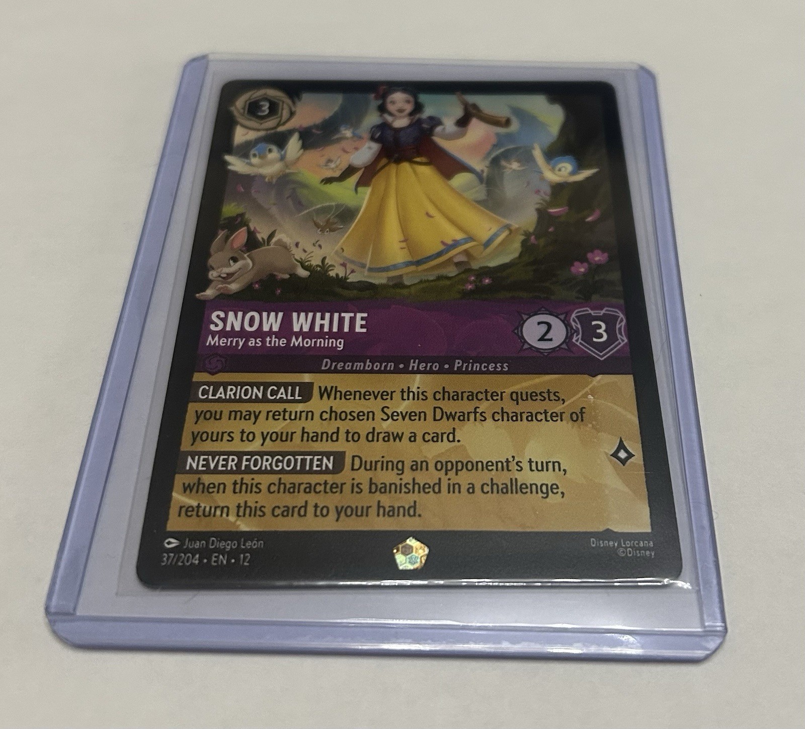 Lorcana - Snow White Merry As The Morning - Wilds Unknown Regular 37/204