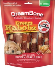 DreamBone Dream Kabobz, Rawhide Free Dog Chew Sticks Made with Real Chicken, 18