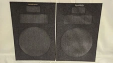 VINTAGE 1970s OEM Pair Klipsch Heresy 1 Black Speaker Grills Original Grilles