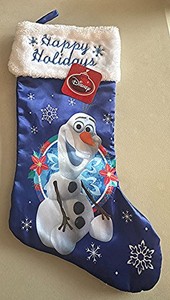 New 2015 Disney Frozen Olaf Happy Holidays 17" Christmas stocking NWT
