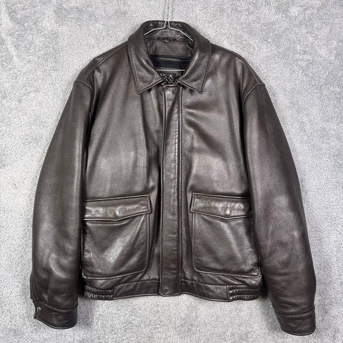 Jos.A Bank レザージャケット Jos (Joseph) A Bank Vintage Leather Jacket Leather Bomber Men's