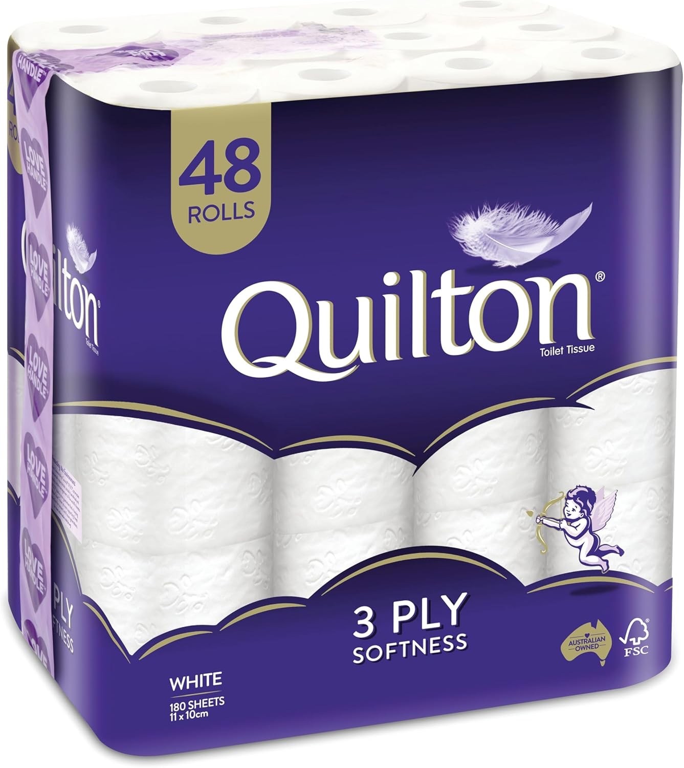 Quilton 3-Ply Toilet Tissue | 48 Pack (1 x 48 Rolls)