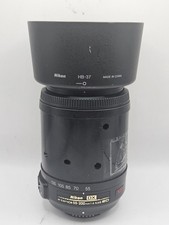 Nikon AF-S DX Zoom-NIKKOR 55-200mm f/4-5.6G ED VR Lens W Lens Hood HB37 UNTESTED