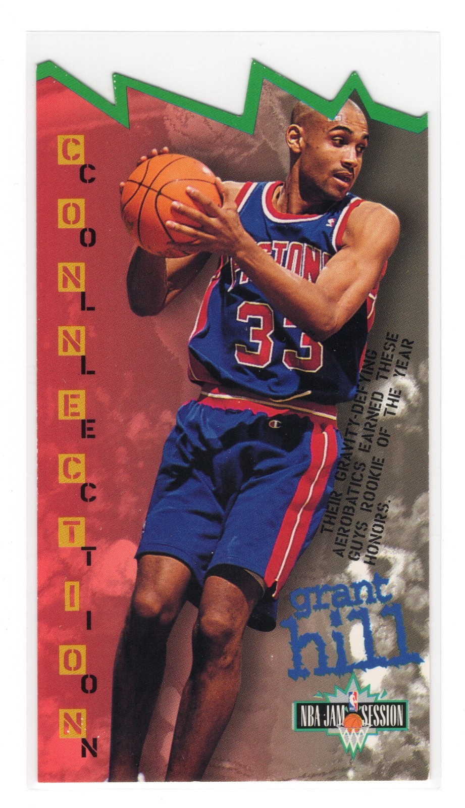 1995-96 Fleer NBA Jam Session Grant Hill D30 Die Cut Detroit Pistons