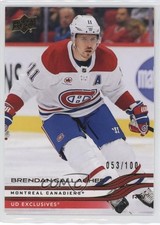 2025-26 Upper Deck Series 1 Exclusives 53/100 Brendan Gallagher #89 0k70
