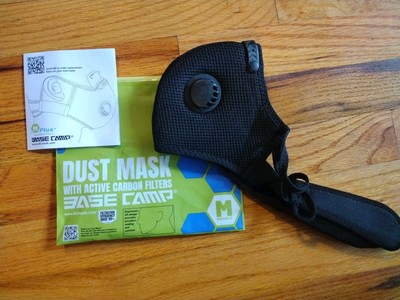 BASE CAMP M Dust Mask, Breathable Reusable W/ Active Carbon Filter