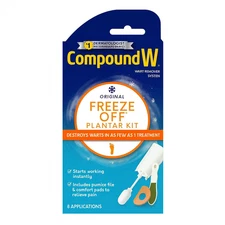 Compound W Freeze Off Plantar Wart Kit 8 Applications 1 Pack New