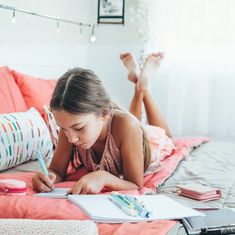 Pink Glitter Spiral Notebook, 118 Pages Journal for Kids and School Stationary - Image 3 of 4