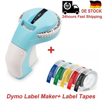 Dymo 3D Omega Präge Beschriftungsgerät Label Maker für Embossing Schriftband 9mm