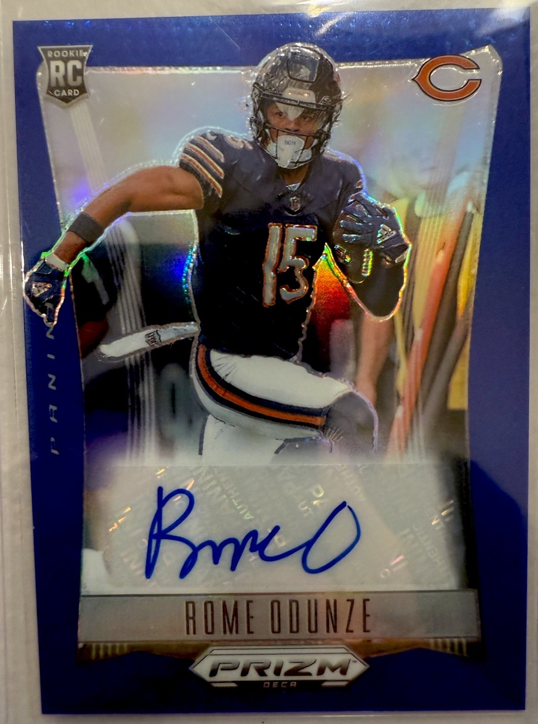 2024 Panini Prizm Deca - ROME ODUNZE-  Rookie Auto BLUE  /49 RC 🔥 S-ROE