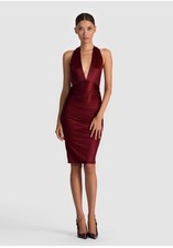 ALICE + OLIVIA ROMY DRAPED MIDI DRESS Size 4 NWT SOLD OUT
