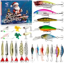 Fishing Advent Calendar 2025  24 Days Fishing Lure Advent Calendar  Fishing Adve