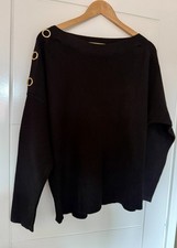Phase Eight Ribbed Bat Wing Jumper - Size Large