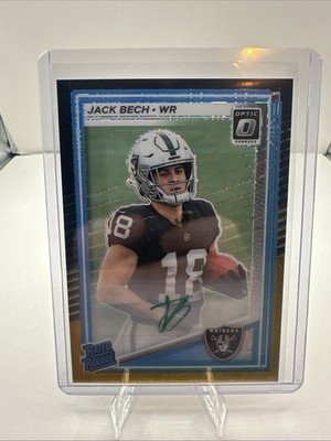 2025 Panini Optic Choice Jack Bech Black Gold Auto 12/60 Auto Green Ink