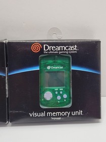 Sega Dreamcast VMU Visual Memory Unit NEW Smoke Green & Blue HKT-7000 OPEN BOX