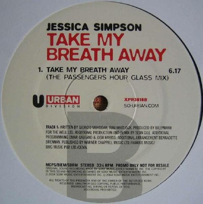 Jessica Simpson - Take My Breath Away (12'', Promo)