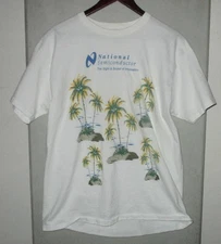 National Semiconductor X-Large T-Shirt - Palm Trees Sight & Sound of Information