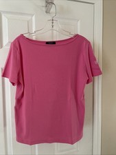 Chaps Women’s Gorgeous Pink  Beautiful Short Sleeve Top  Sz L so cute