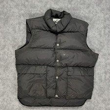 VTG 90s Woolrich grey down puffer vest gorpcore utility outdoors mens M