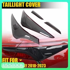For Toyota Camry 2018-2023 Glossy Black Smoke Rear Taillight Cover Trim Decor