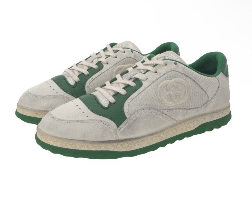 Gucci Men MAC80 Sneaker Off White Green Size UK 11.5/US 12