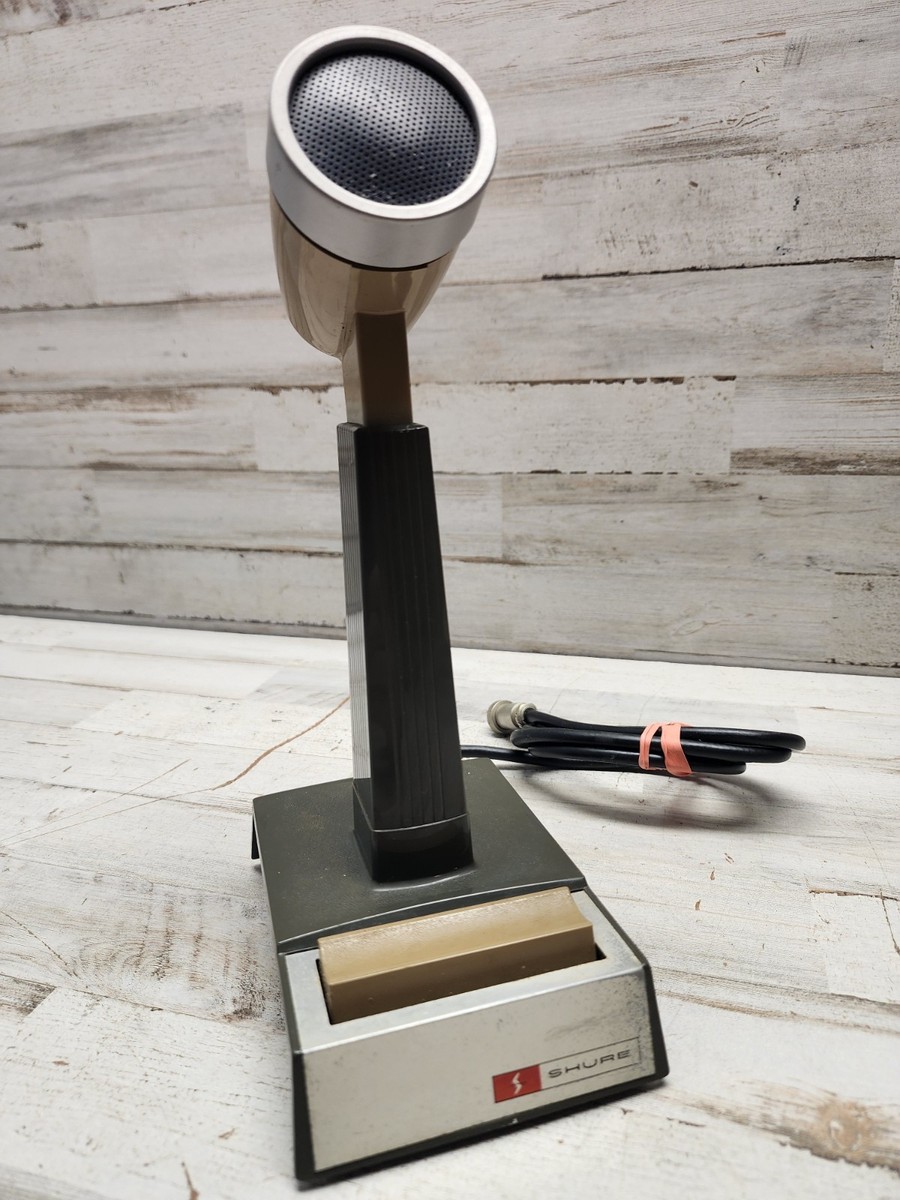 Microphone De Bureau Vintage Shure 444 – Radio HAM – Connecteur 4 Broches