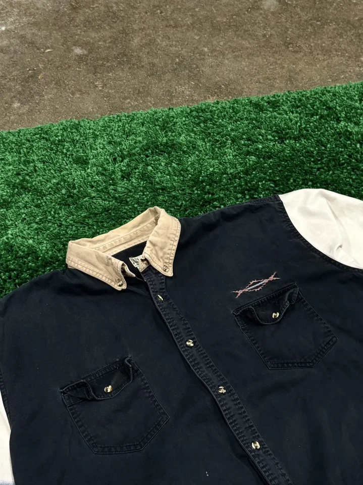 Vintage Color Navajo Aztec Indian Southwestern Shirt 3XL Cowboy Western - Image 4 of 4