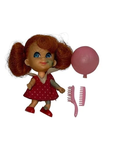 Vintage 1967 LIDDLE KIDDLES Mattel TRIKEY TRIDDLE 3" Doll with Accessories READ