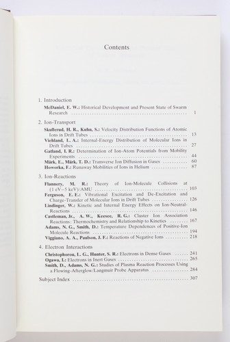 Swarms of Ions and Electrons in Gases Lindinger, W., T.D. Märk and F. Howorka: - Bild 2 von 2