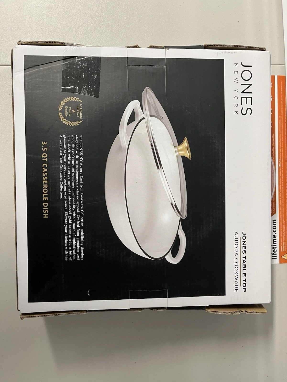 Jones New York Round White Casserole Dish Aurora Cookware 3.5 QT
Opens in a new window or tab