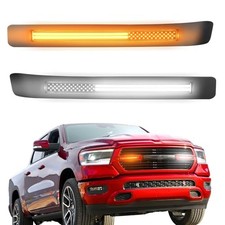 LED Grill Light Bar for 2019-2024 Dodge RAM 1500 Laramie/Big Flag Style