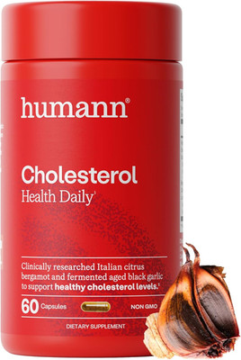 Humann Cholesterol Health Daily Black Garlic Bergamot Supplement 60Ct